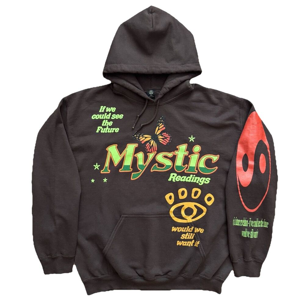 Urban Outfitters Mystic Readings Hoodie Size M Brown Long Sleeves Activewear